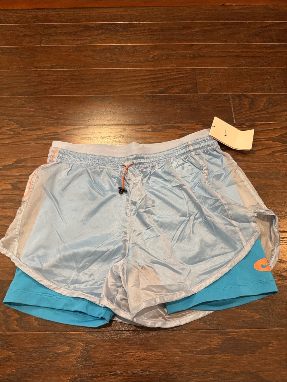 Nike Women's Clash Tempo Luxe Running Shorts Blue DM7739-494 Size S